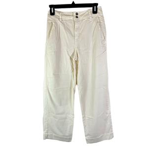 Bella Dahl Saige Wide Leg Crop Soft Structure Ivory Pants Size 25